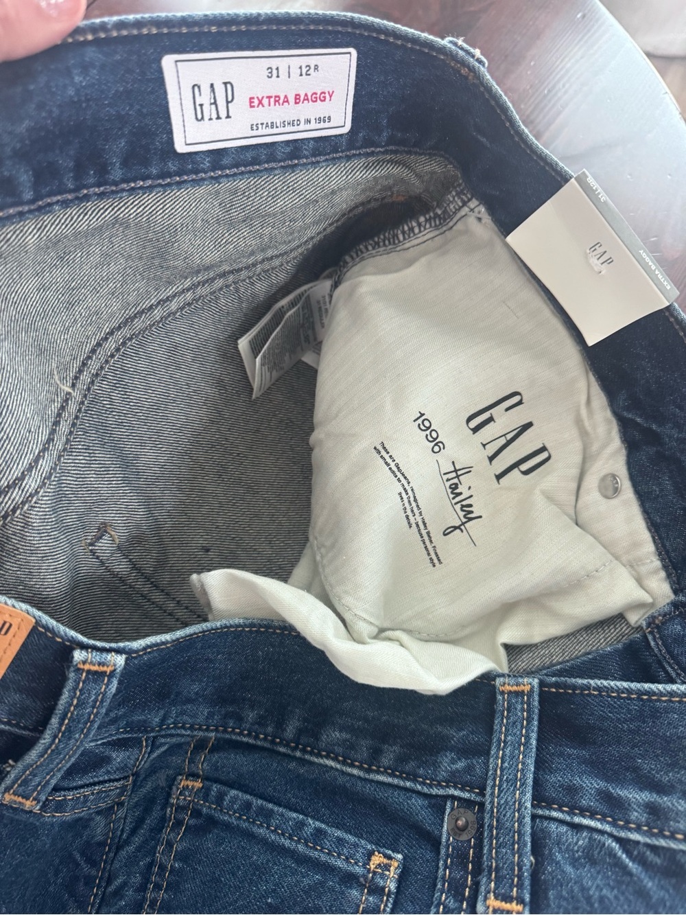 Gap 1996 The Hailey Extra Baggy Jean in Medium Indigo - Size 31 - Picture 5 of 9